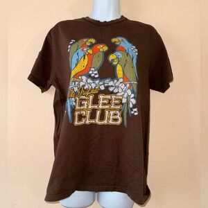 Disney Brown T-Shirt with Colorful Parrots Tiki Room